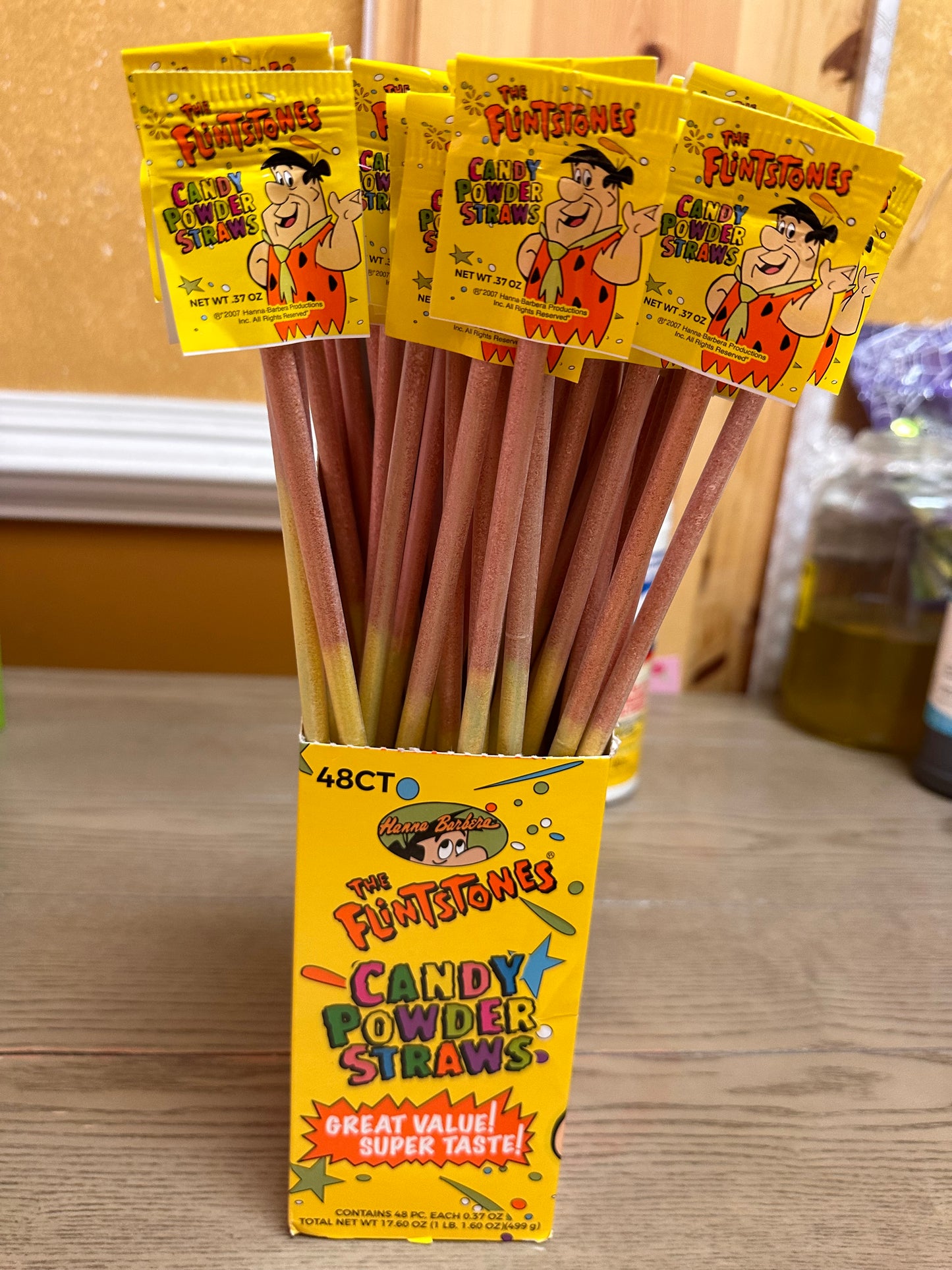 The Flintstones Candy Powder Straws