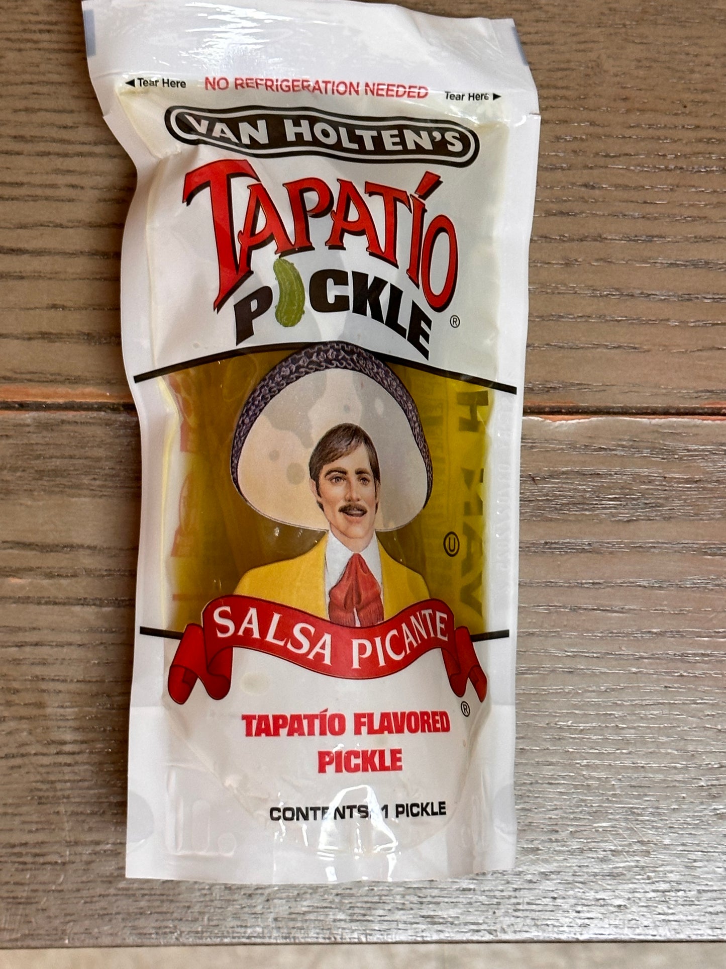 Tapatio flavored pickle