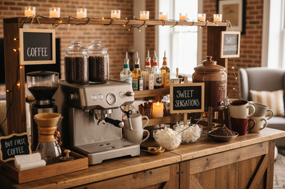 generate me an image for  HOT CHOCOLATE &
COFFEE BAR COMBO