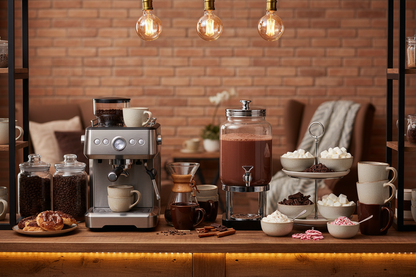 generate me an image for HOT CHOCOLATE &
COFFEE BAR COMBO