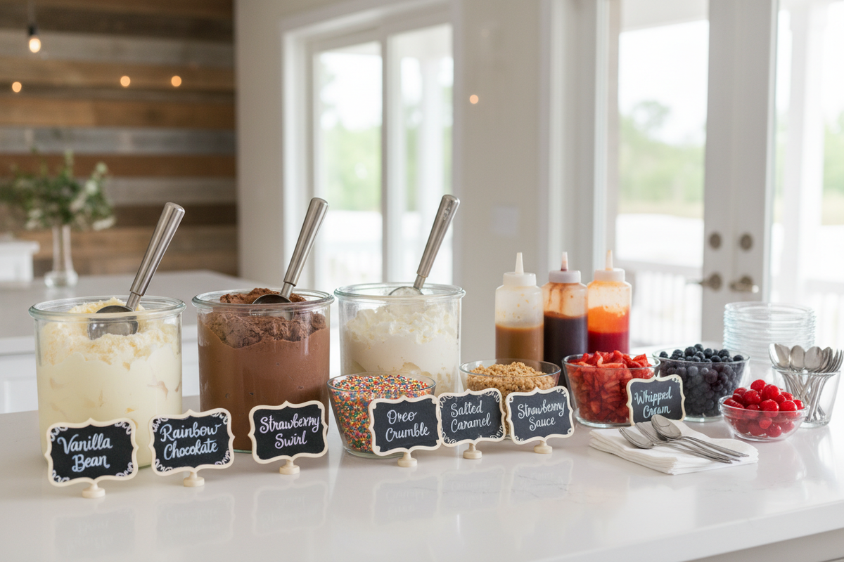 Ice Cream Sundae Bar Catering